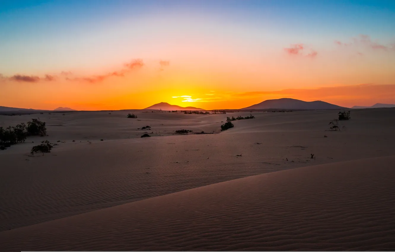 Фото обои песок, облака, дюны, Испания