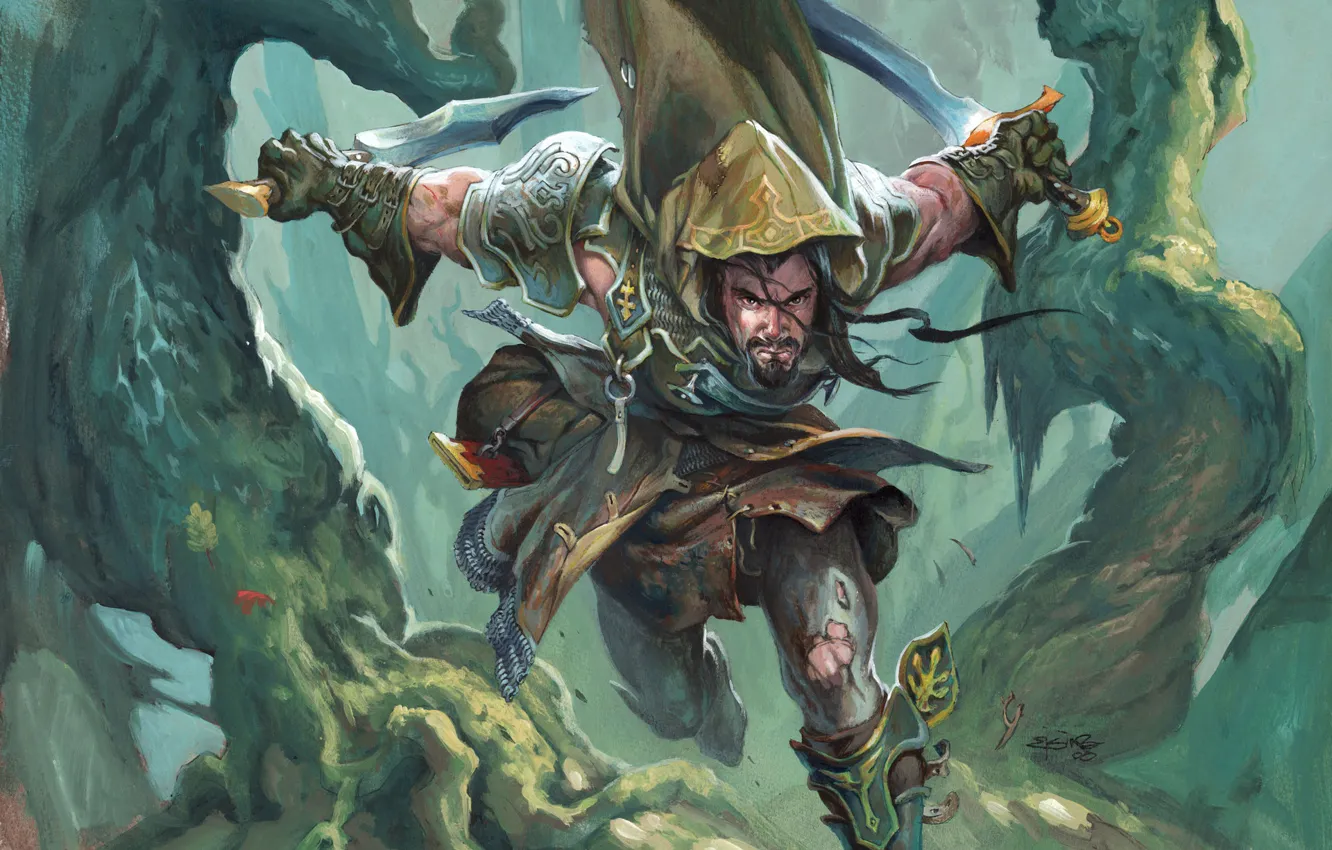 Фото обои Magic: The Gathering, Jesper Ejsing, Лесничий с Окраины, Borderland Ranger