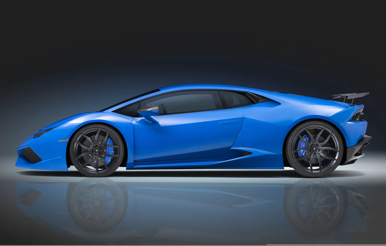 Фото обои Lamborghini, синяя, ламборгини, Novitec Torado, Huracan, хуракан