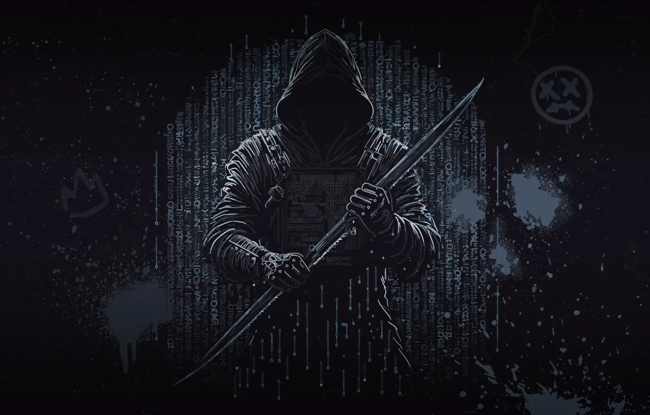 Фото обои break, reaper, hacker, security, grim