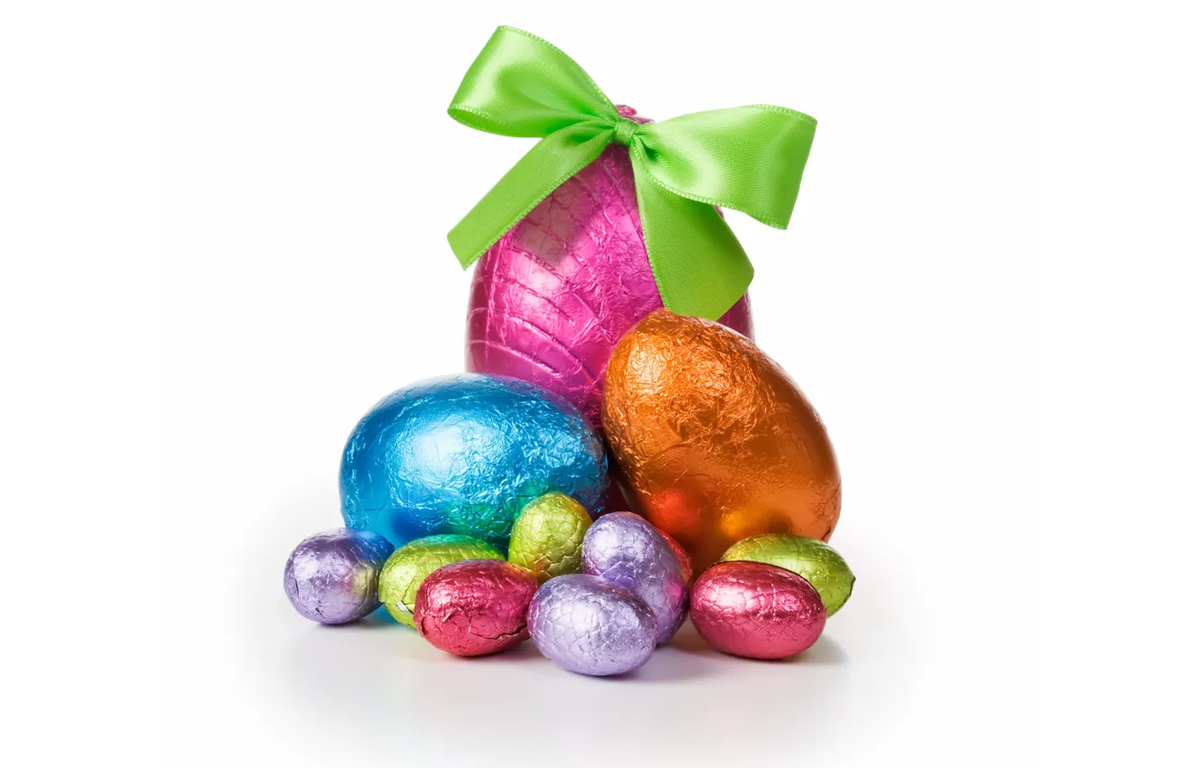 Фото обои шоколад, яйца, конфеты, Пасха, chocolate, Easter, eggs