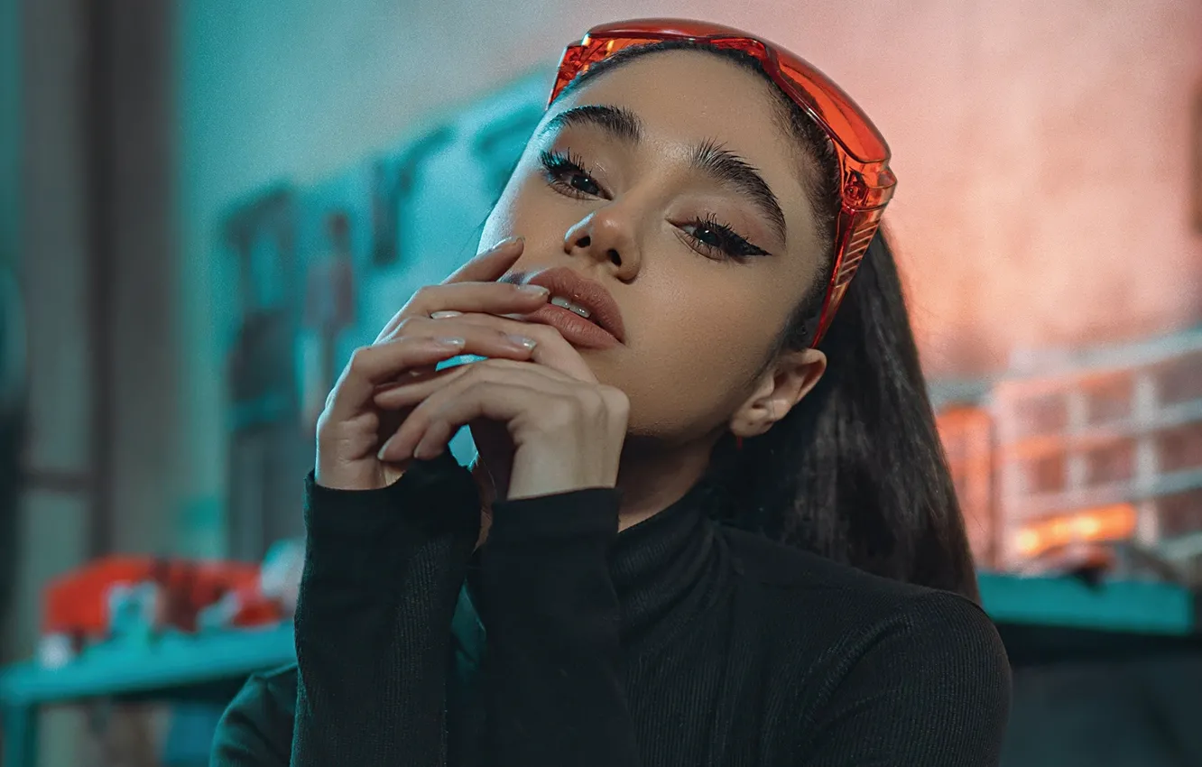 Фото обои girl, brunette, look, ariana grande