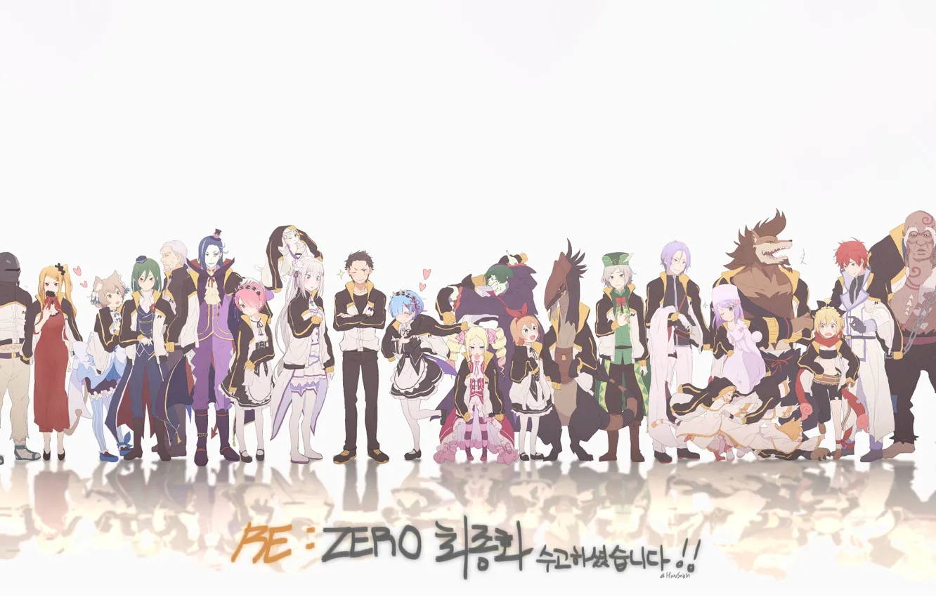 Фото обои аниме, арт, персонажи, Re: Zero kara Hajimeru Isekai Seikatsu, С нуля