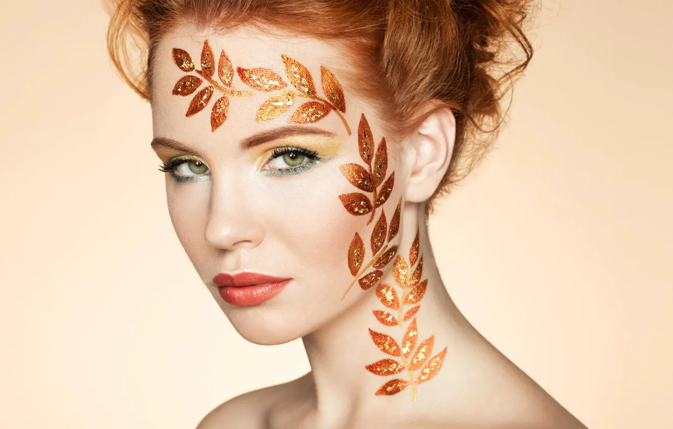 Фото обои портрет, elegant, hairstyle, Autumn woman