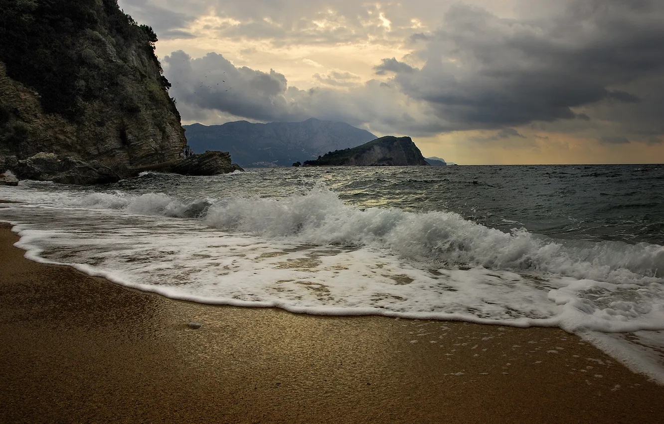 Фото обои море, волны, пляж