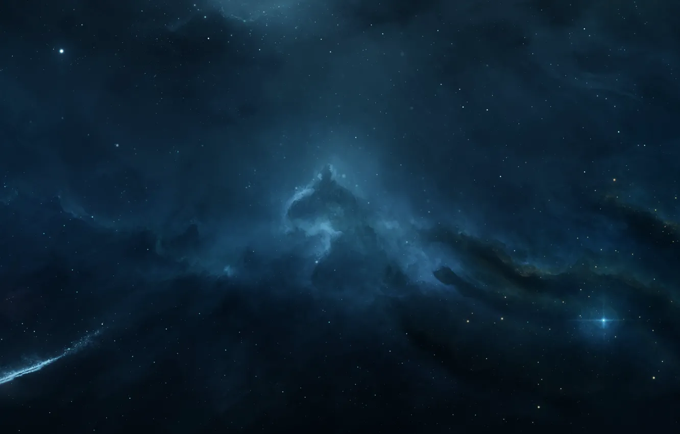 Фото обои Звезды, Космос, Туманность, Fantasy, Stars, Space, Art, Фантастика