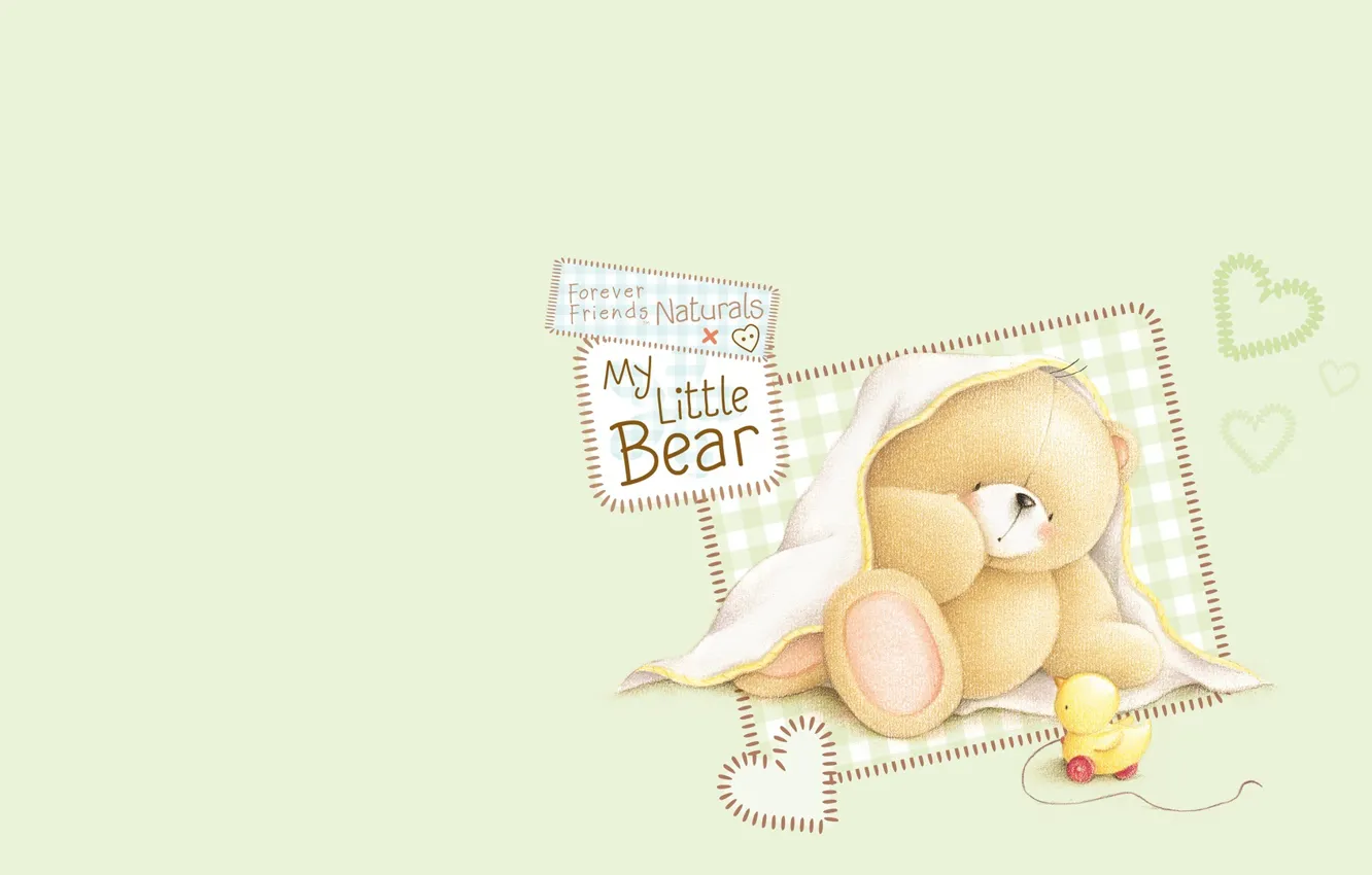 Фото обои арт, мишка, детская, Forever Friends Deckchair bear