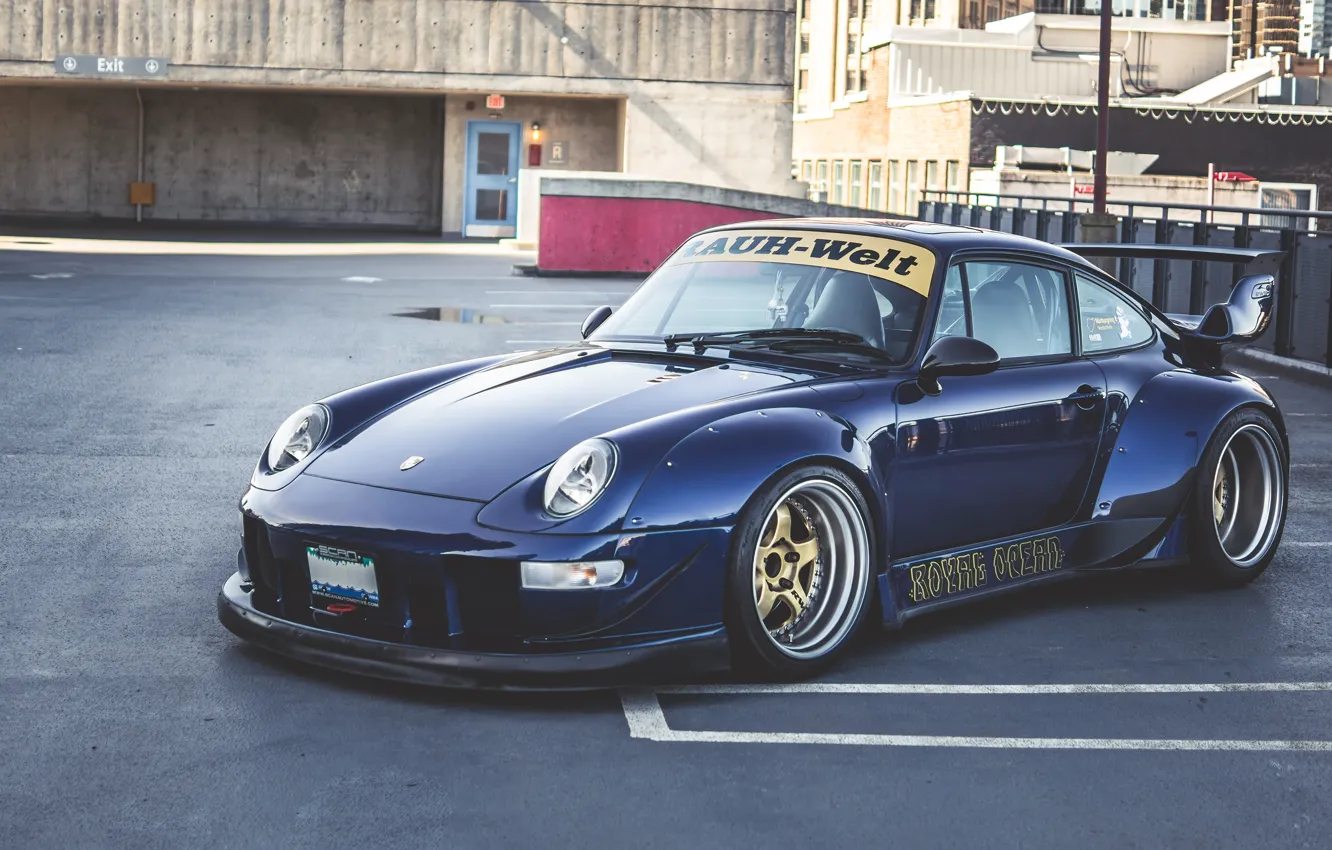 Фото обои Porsche, 993, RWB, Porsche 993 RWB