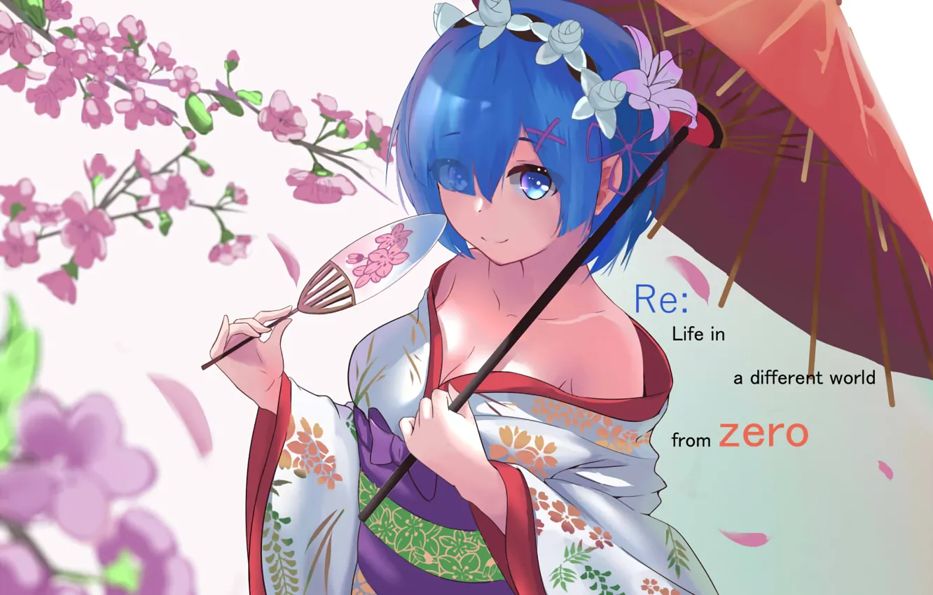 Фото обои девушка, арт, Re: Zero kara Hajimeru Isekai Seikatsu, С нуля, Рем