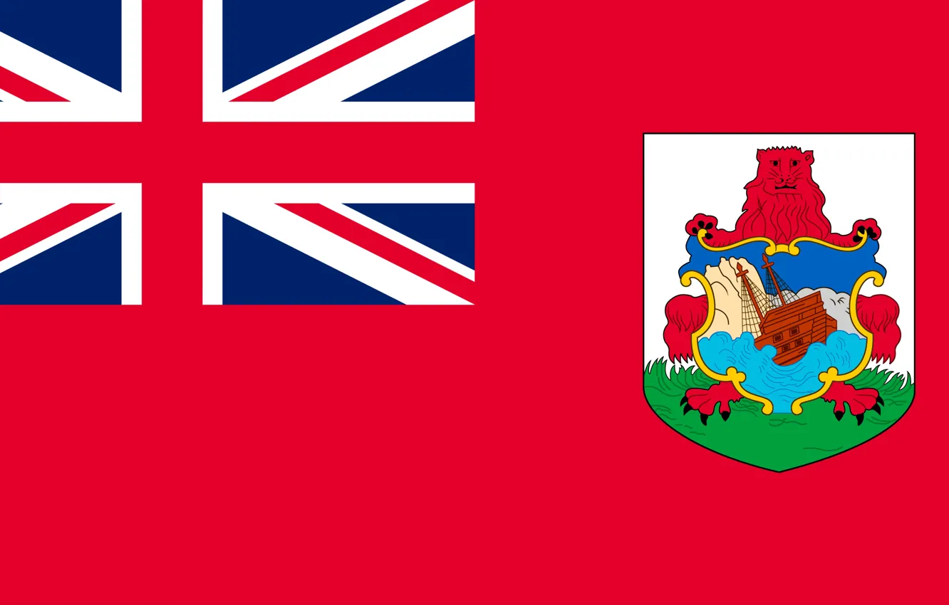Фото обои флаг, герб, flag, бермуды, bermuda, бермудские острова