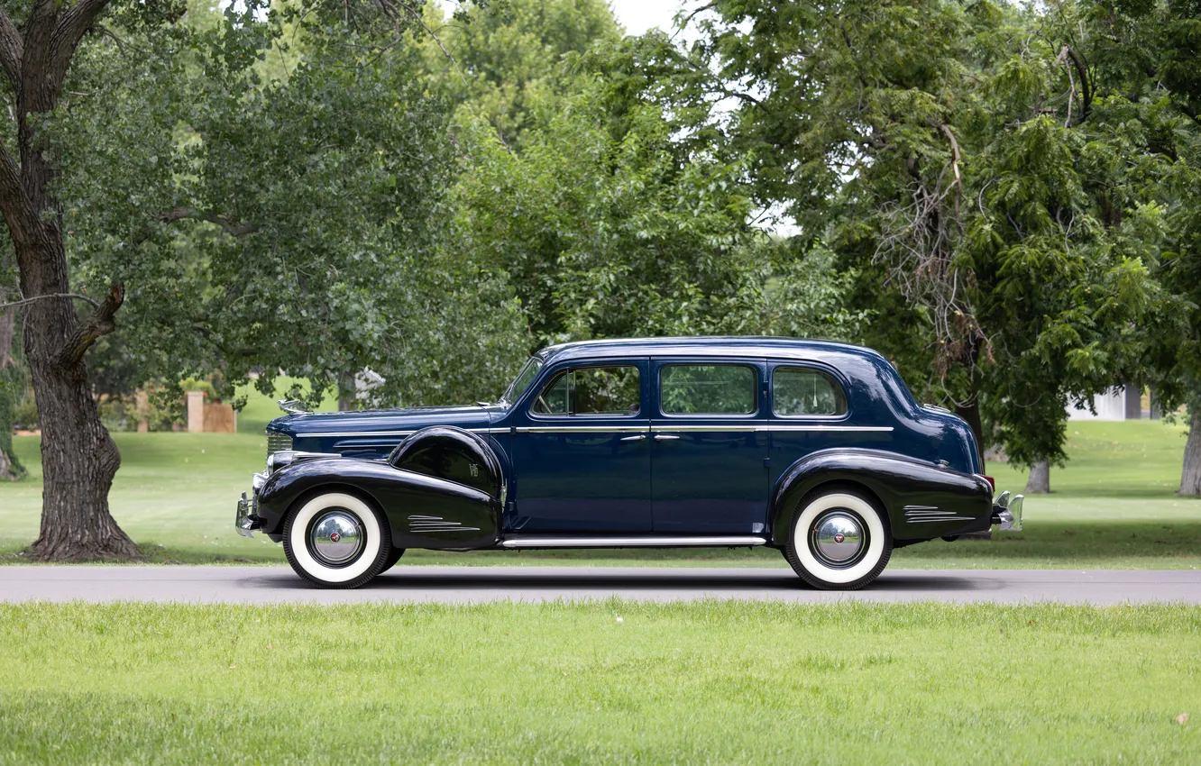 Фото обои Cadillac, Imperial, ретро автомобили, Sedan, 1940, by Fleetwood, 7-passenger, Series 90