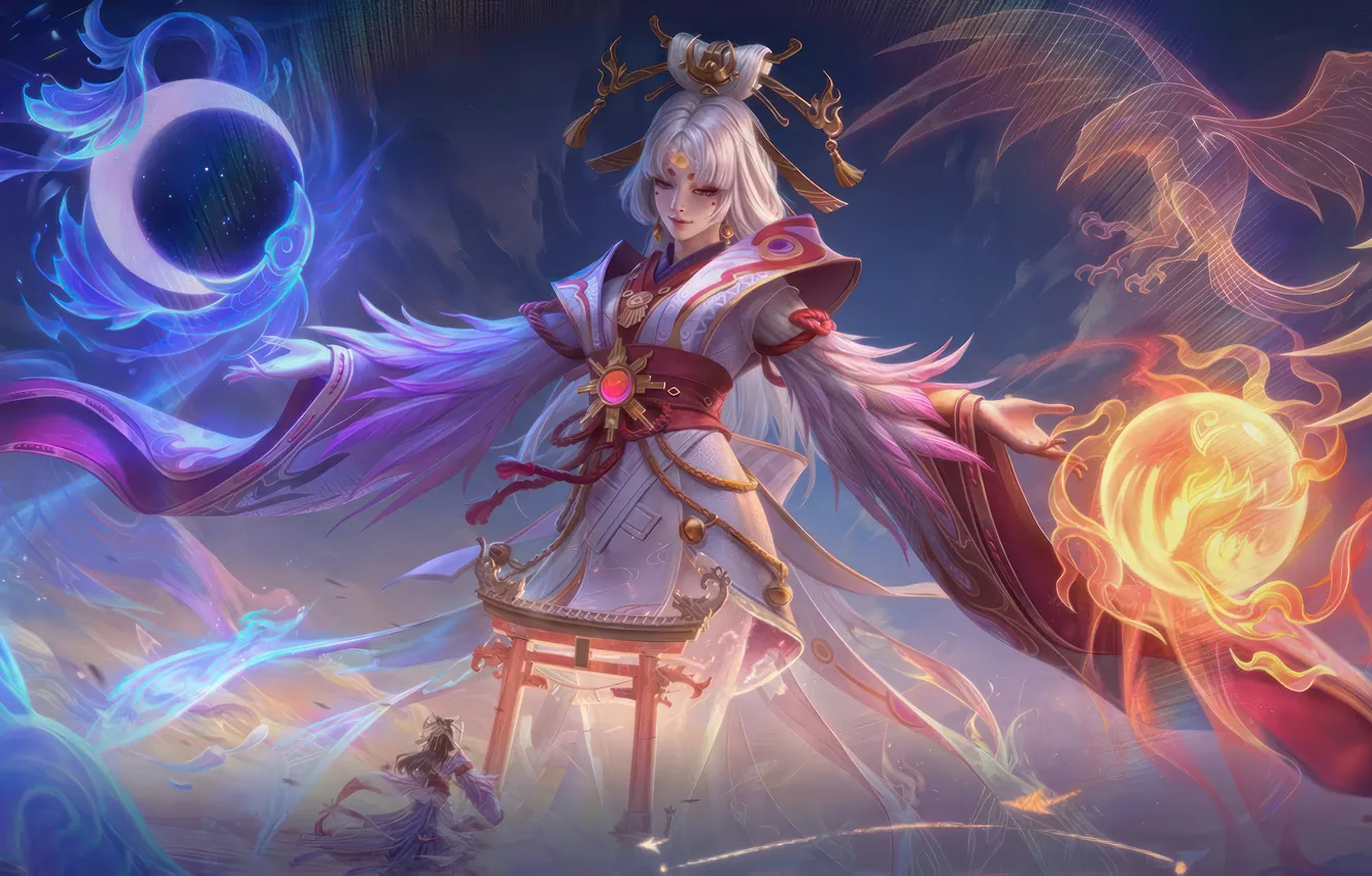 Фото обои Art, Skin, MOBA, Mobile Legends Bang Bang, Lunox, MLBB, Divine Goddess