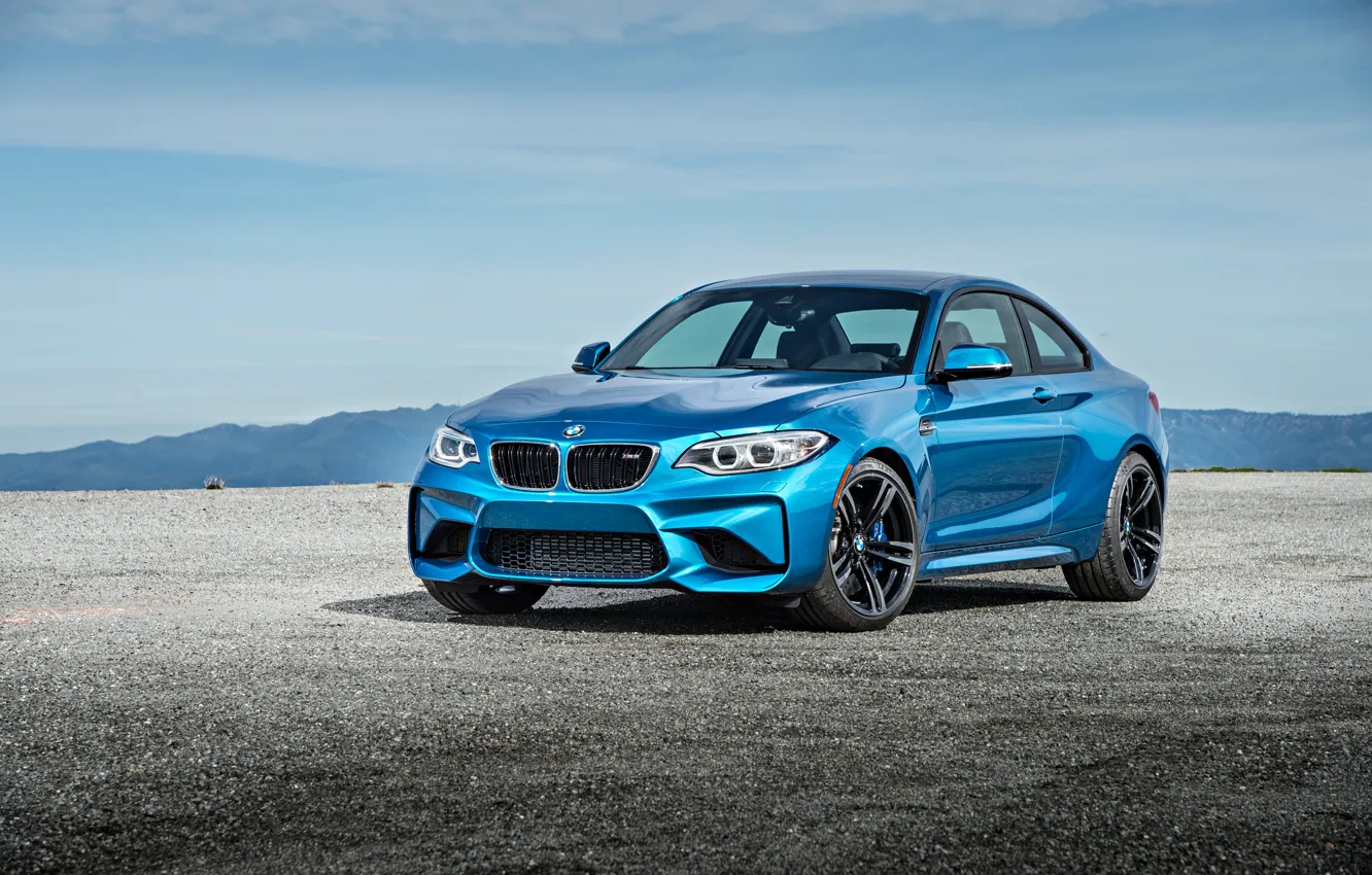 Фото обои бмв, купе, BMW, синяя, Coupe, F87