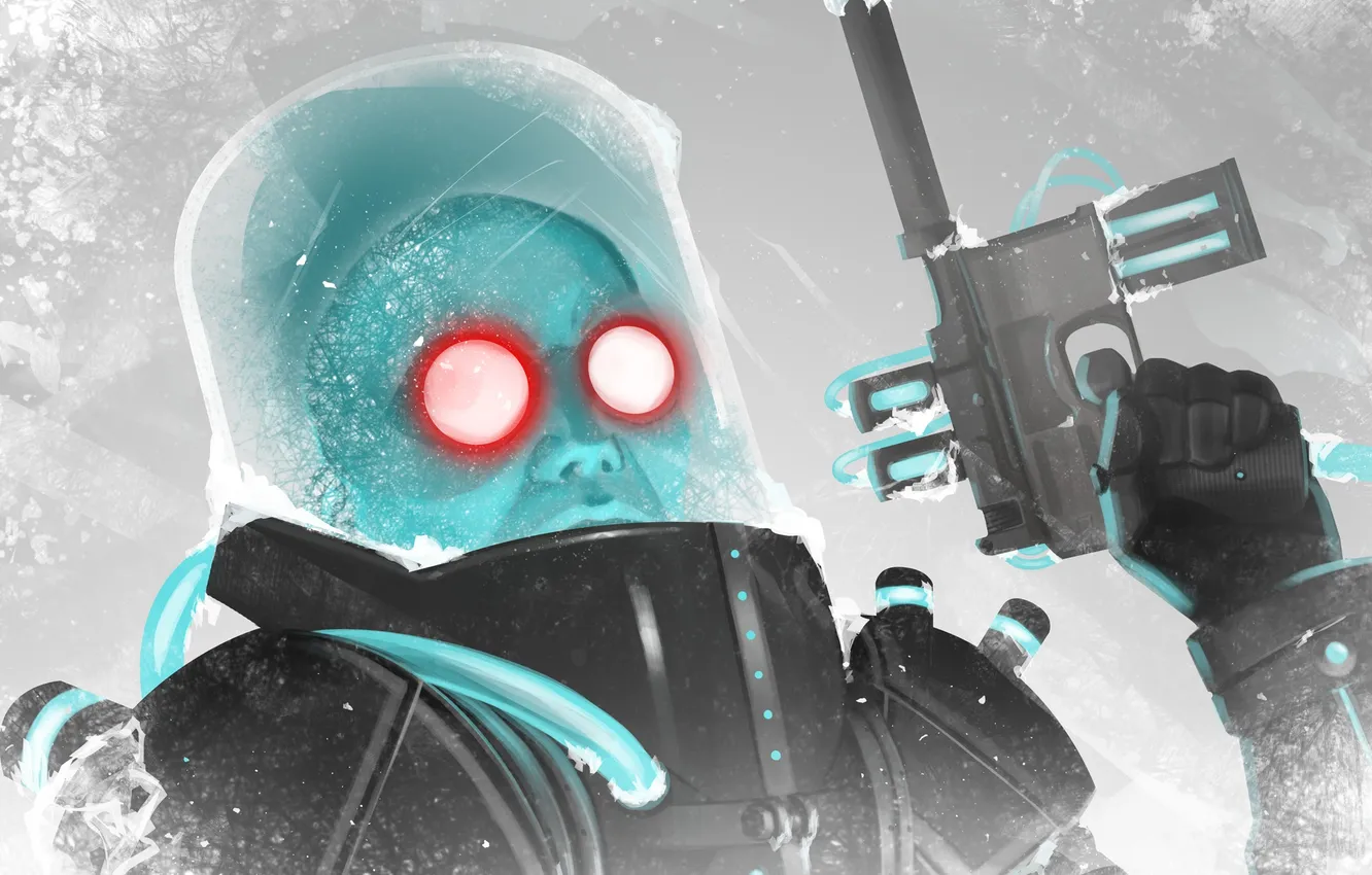 Фото обои пистолет, DC Comics, Mr. Freeze, villain