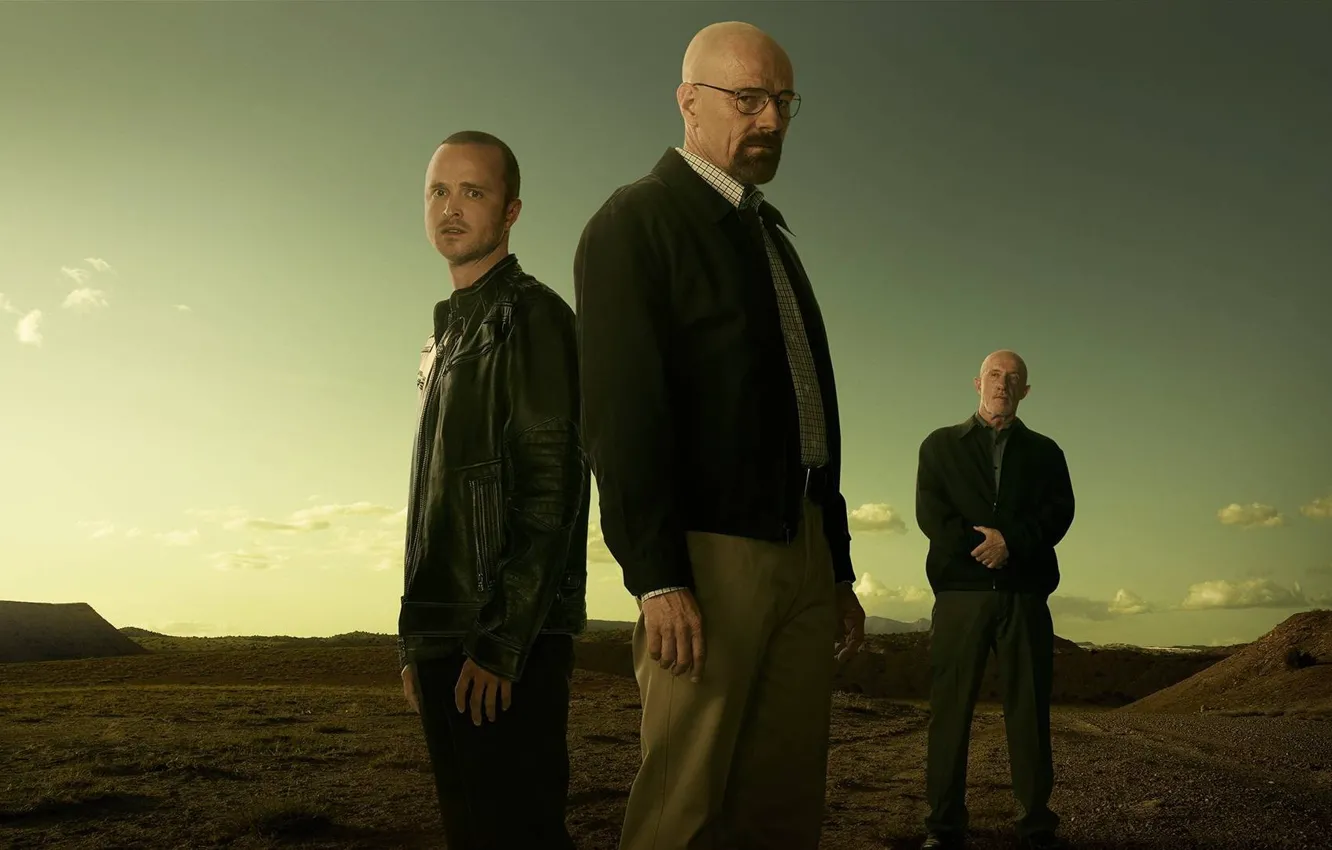 Фото обои breaking bad, Bryan Cranston, Mike Ehrmantraut, Aaron Paul, Jonathan Banks, Jesse Pinkman, walter white