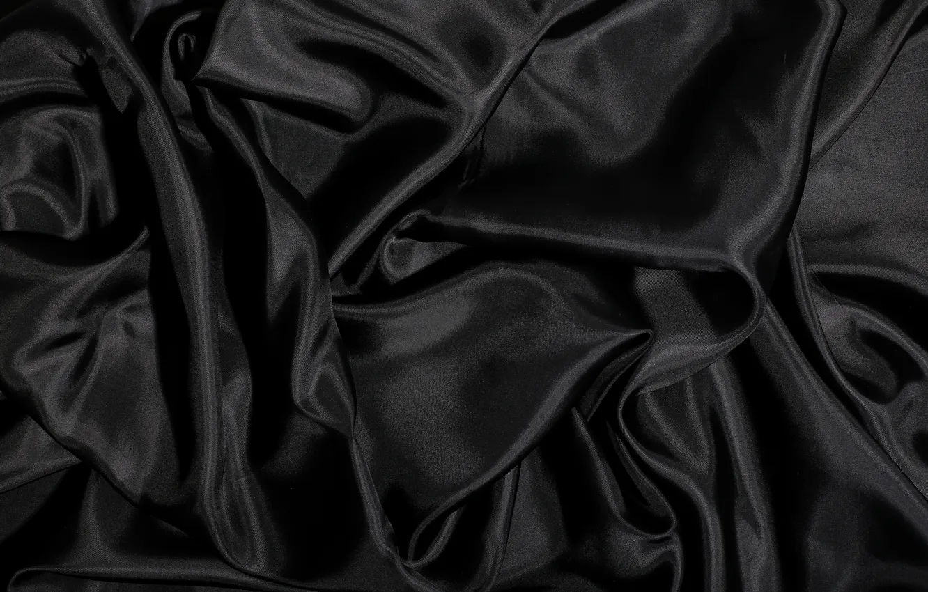Фото обои black, silk, fabric, shiny