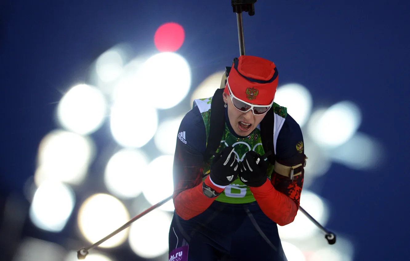 Фото обои свет, огни, биатлон, РОССИЯ, Сочи 2014, XXII Зимние Олимпийские Игры, Sochi 2014, sochi 2014 olympic …
