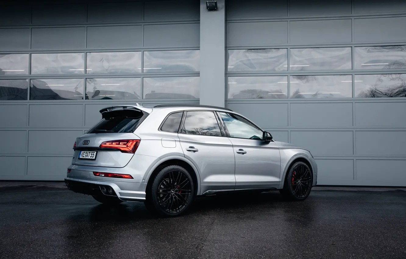 Фото обои Audi, ABT, Silver, Rear, SQ5, 2021, Audi SQ5 TDI, Audi SQ5
