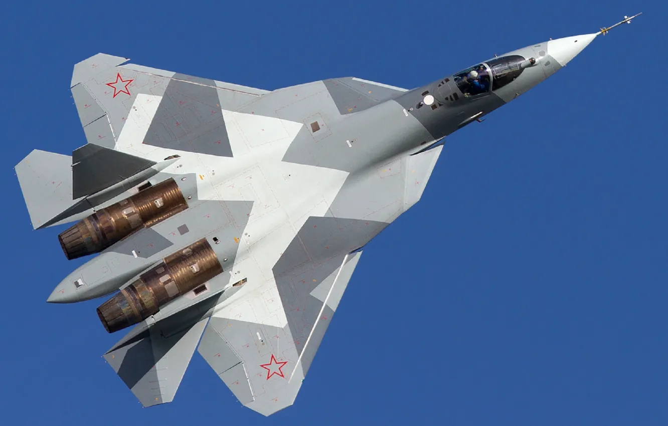 Фото обои истребитель, Т-50, ПАК ФА, перспективный