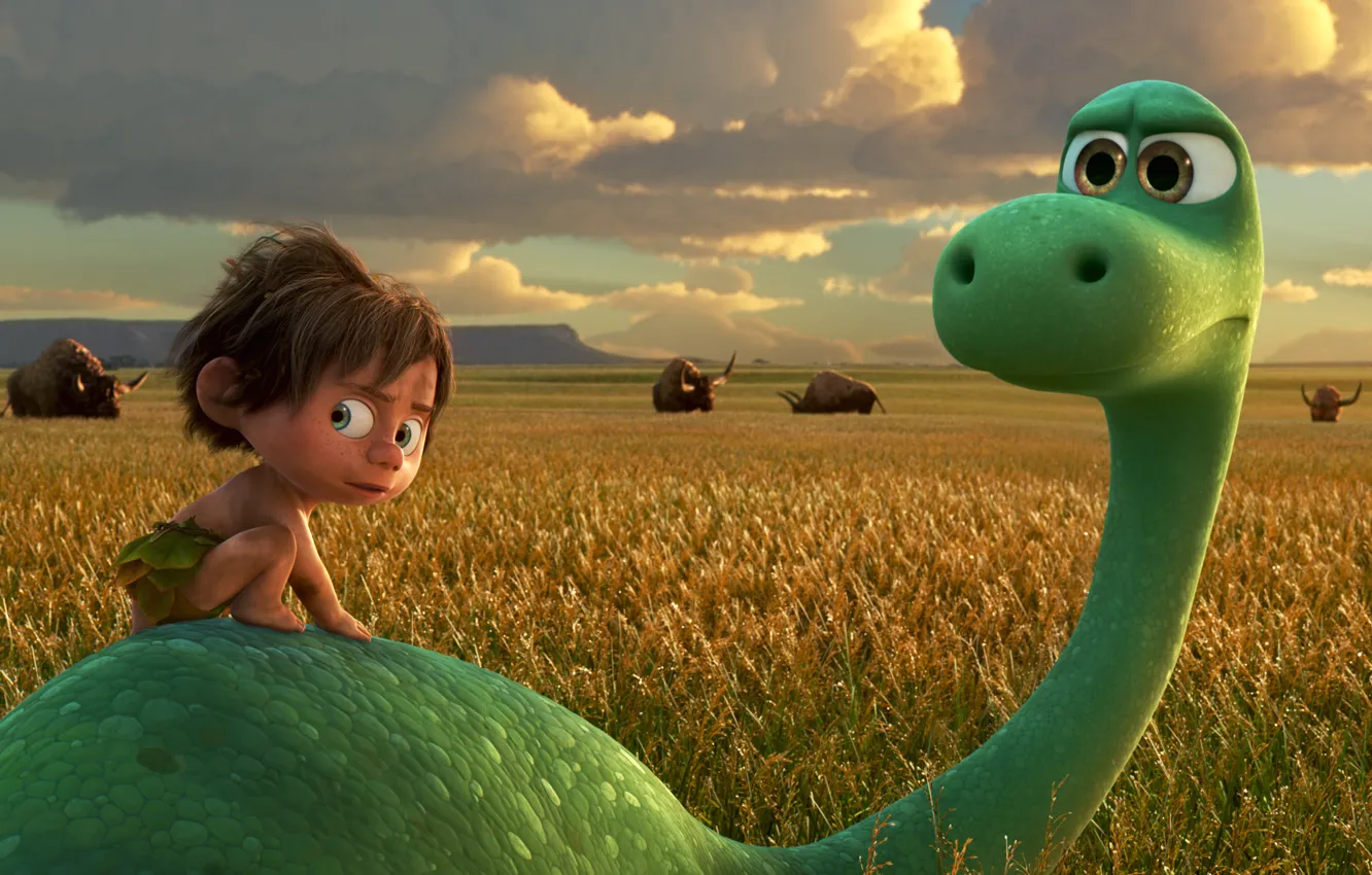 Фото обои мультфильм, animated film, Хороший динозавр, The Good Dinosaur