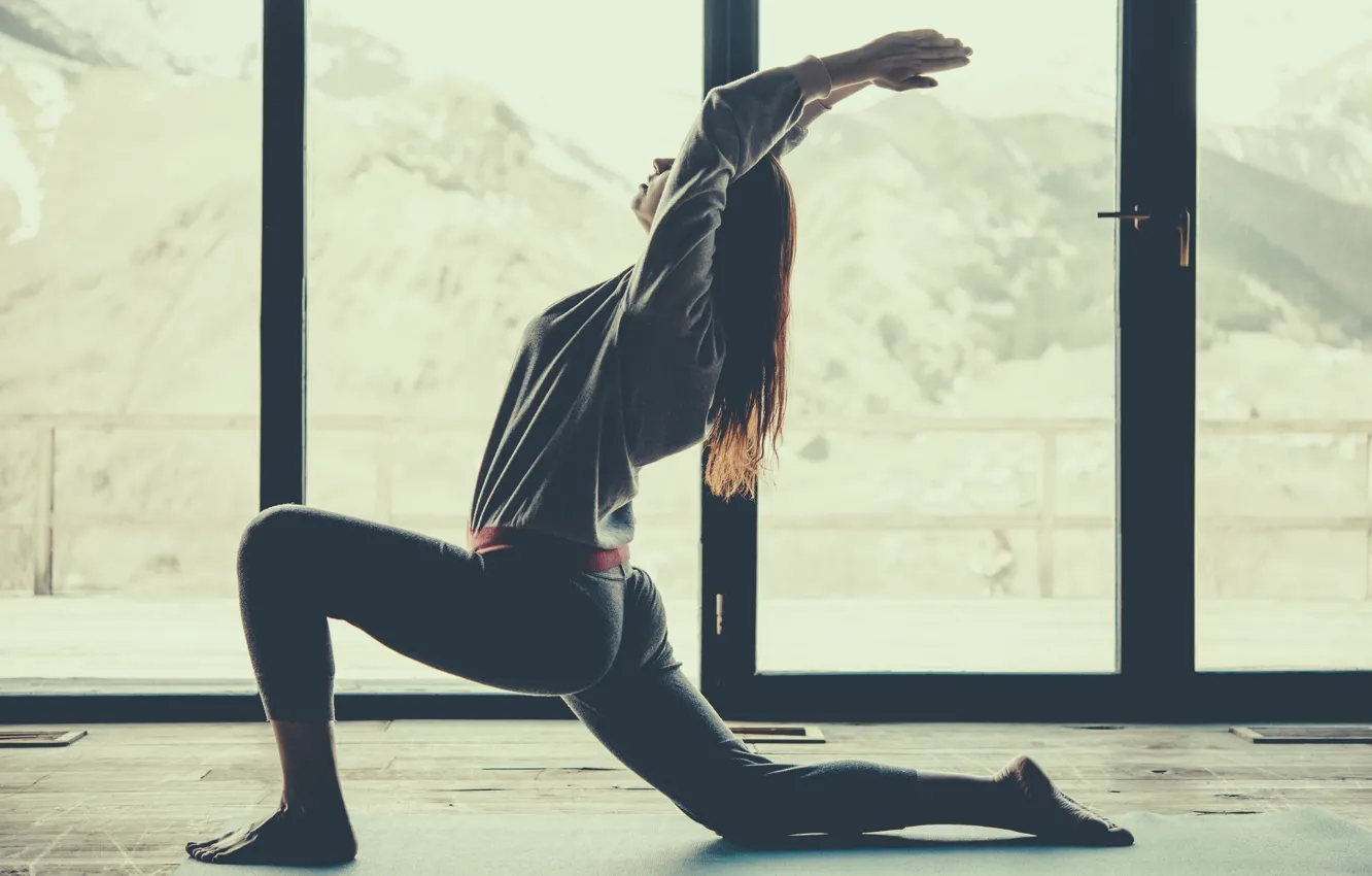 Фото обои girl, pose, yoga