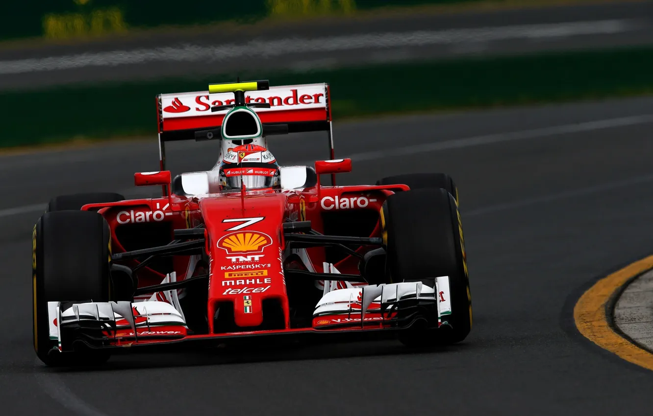Фото обои Феррари, Поворот, Ferrari, Raikkonen