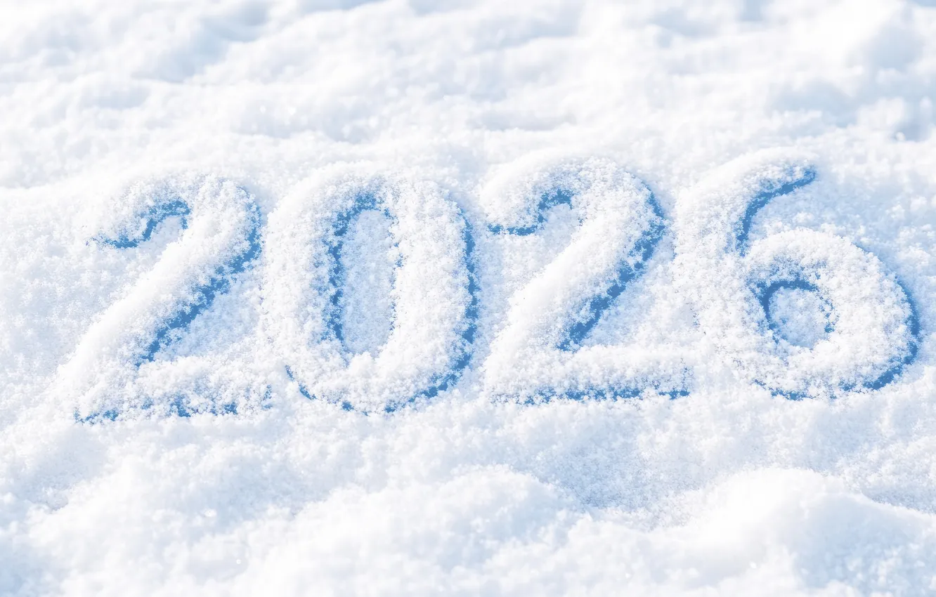 Фото обои лед, зима, снег, цифры, ice, winter, snow, numbers