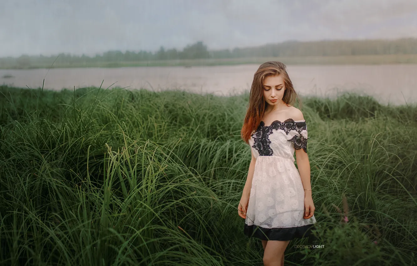Фото обои вода, девушка, платье, Alexander Drobkov-Light, Sue Tikhonova