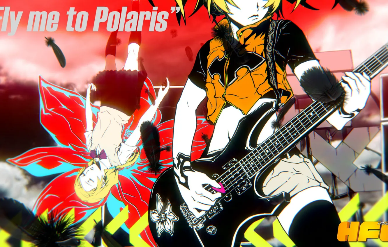Фото обои музыка, гитара, Vocaloid, Вокалоид, персонаж