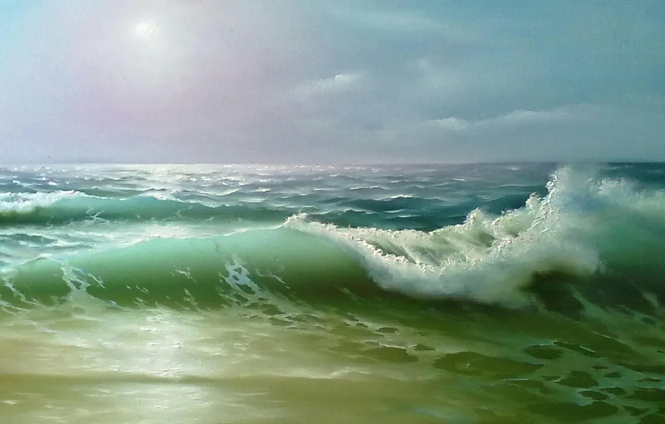 Фото обои море, картина, виктор тисленко