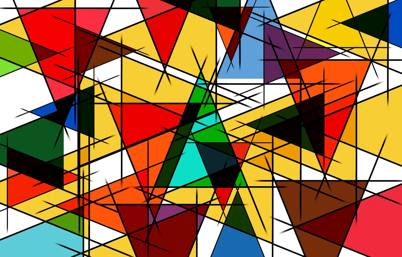Фото обои линии, треугольники, фигуры