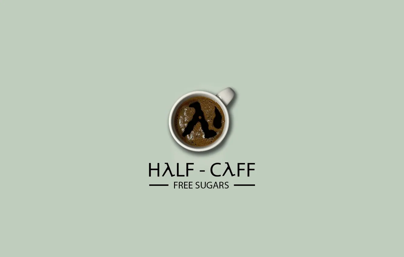 Фото обои кофе, чашка, Half-Life, лямбда, cup, coffee, lambda