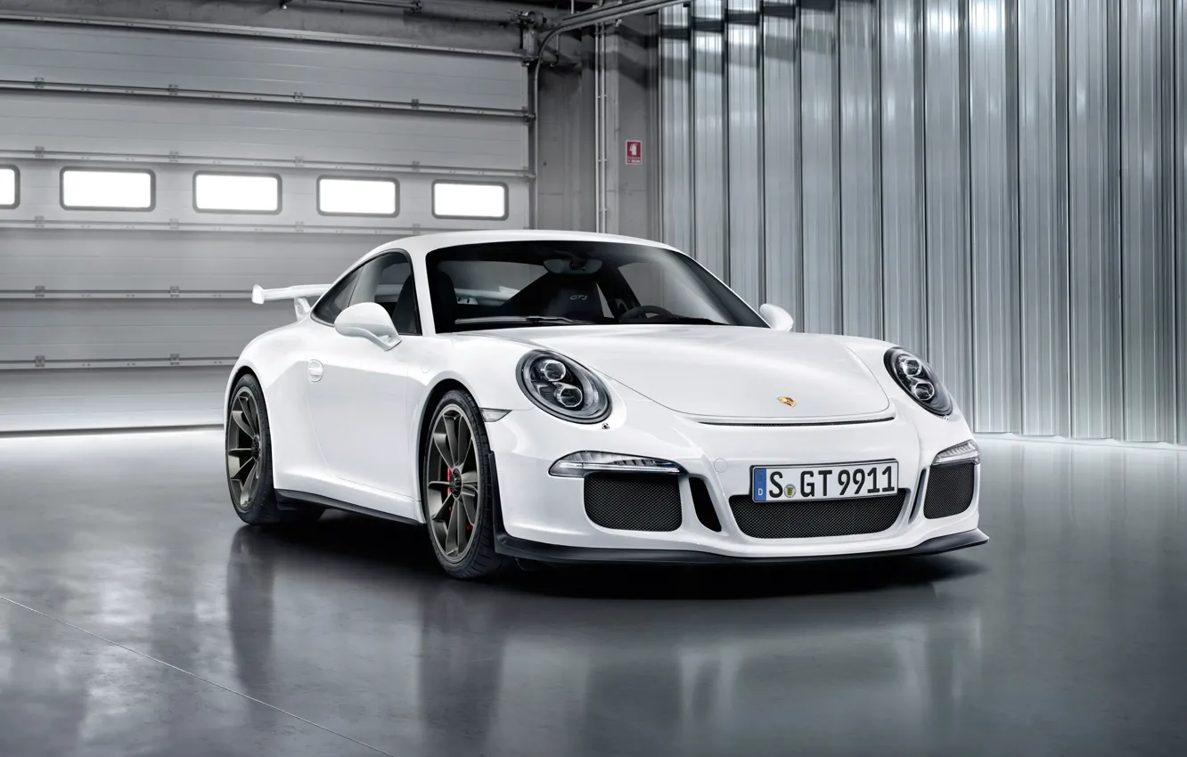 Фото обои 911, Porsche, white, GT3, 2013