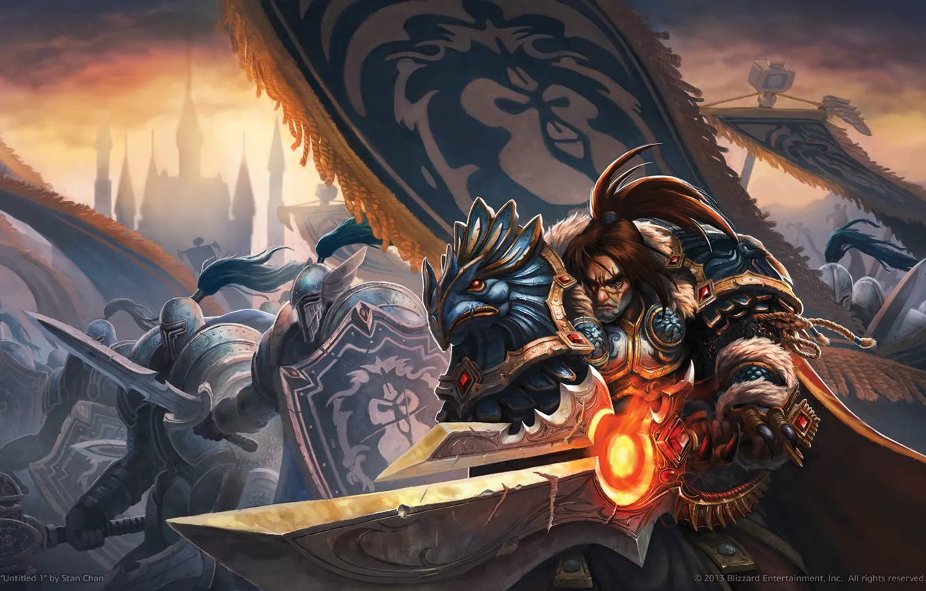 Фото обои World of Warcraft, Альянс, воины, Вариан Ринн