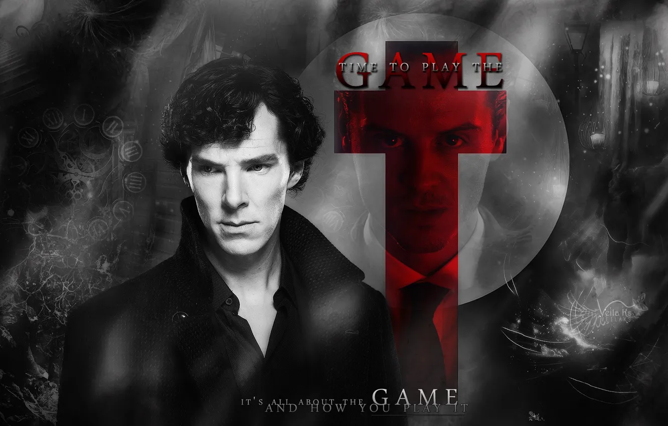 Фото обои Шерлок Холмс, Бенедикт Камбербэтч, Benedict Cumberbatch, Sherlock, Джим Мориарти, Sherlock BBC, Sherlock (сериал), by veilaks