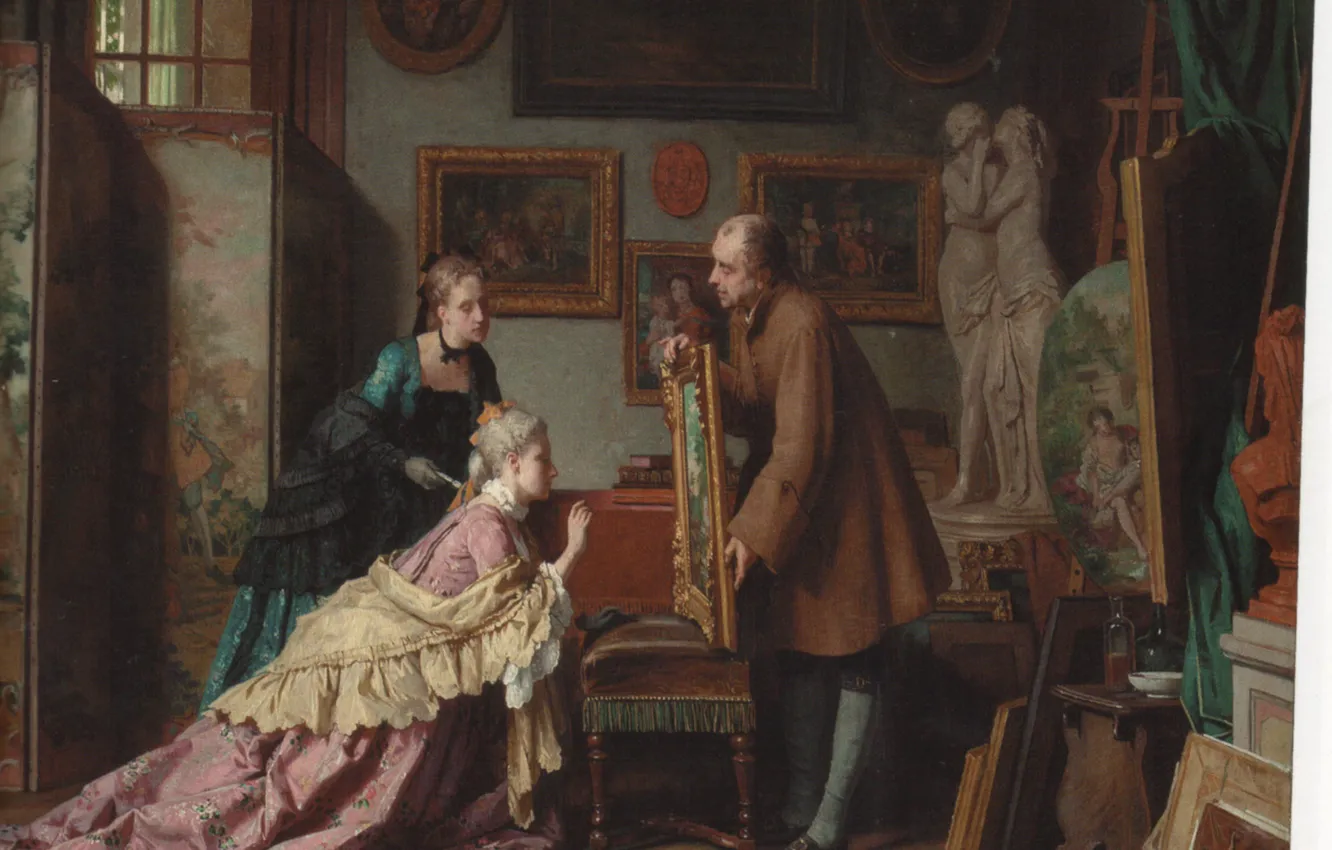 Фото обои портрет, картина, антиквариат, CAROLUS