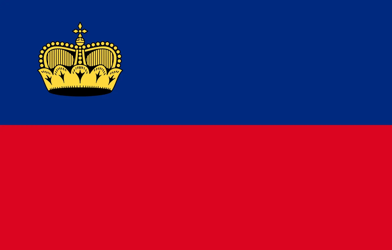 Фото обои полосы, фон, корона, флаг, fon, flag, liechtenstein, лихтенштейн