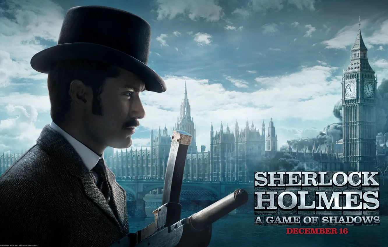 Фото обои фильм, мужчина, jude law, джуд лоу, шерлок холмс, sherlock holmes