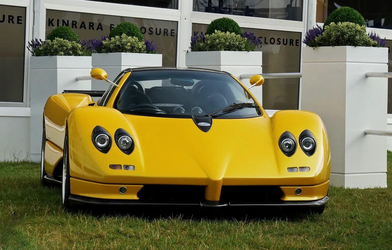 Фото обои Pagani, Zonda, Yellow