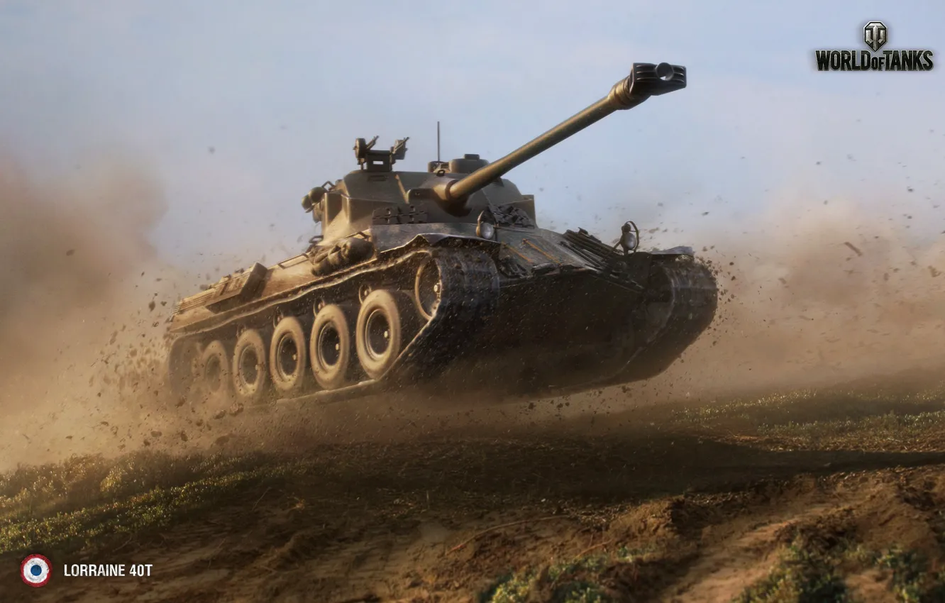 Фото обои танк, world of tanks, средний, Lorraine 40t