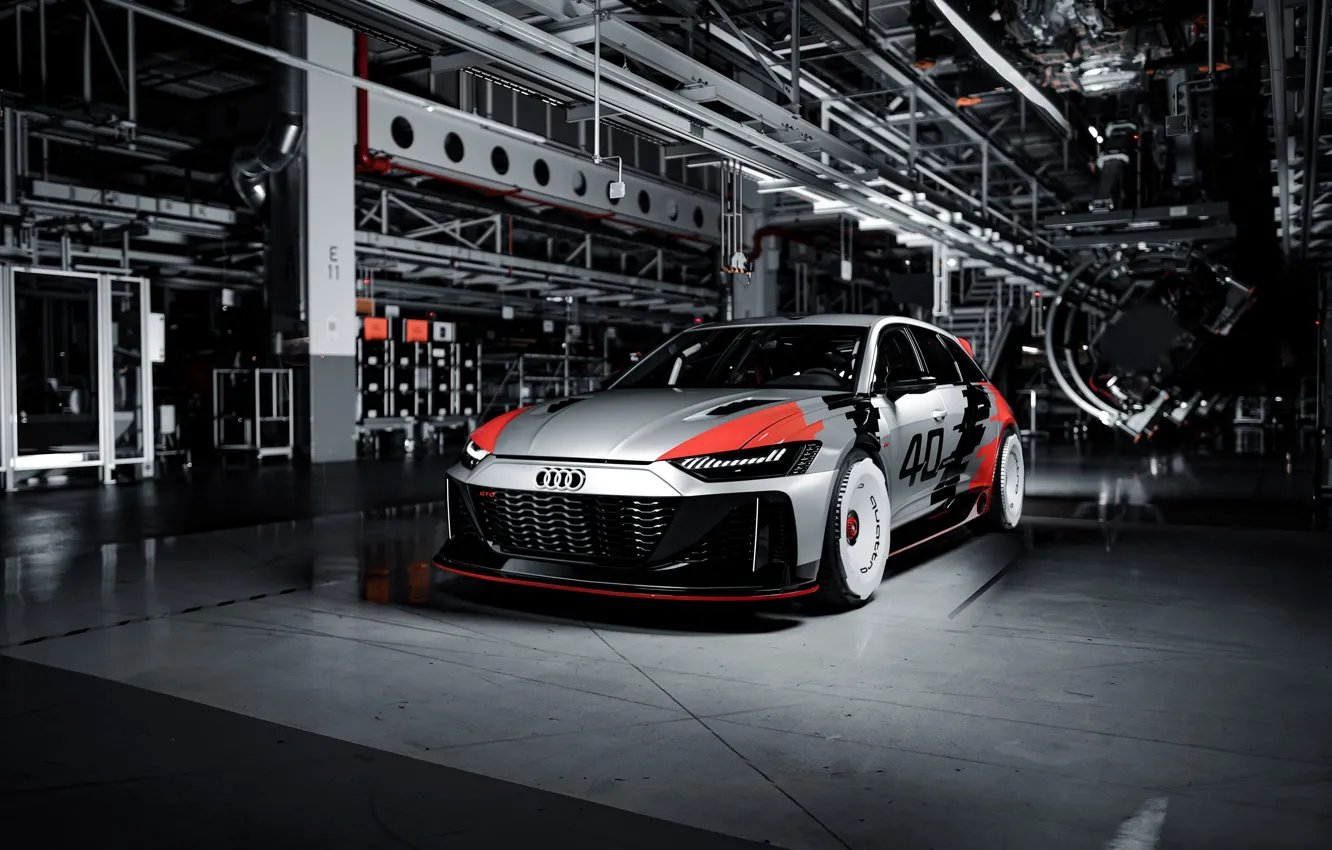 Фото обои Concept, Audi, GTO, универсал, RS6, 2020, боковой выпуск