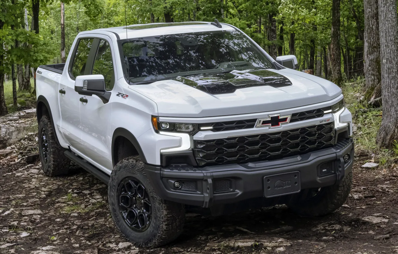 Фото обои Chevrolet, Crew Cab, Silverado, Bison, ZR2, 2023