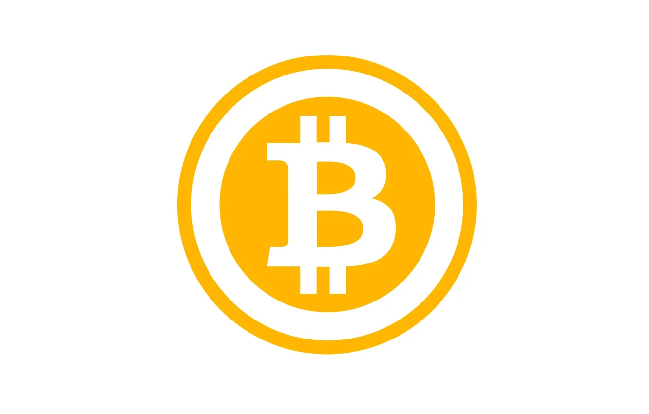 Фото обои белый, фон, лого, logo, fon, bitcoin, биткоин, btc