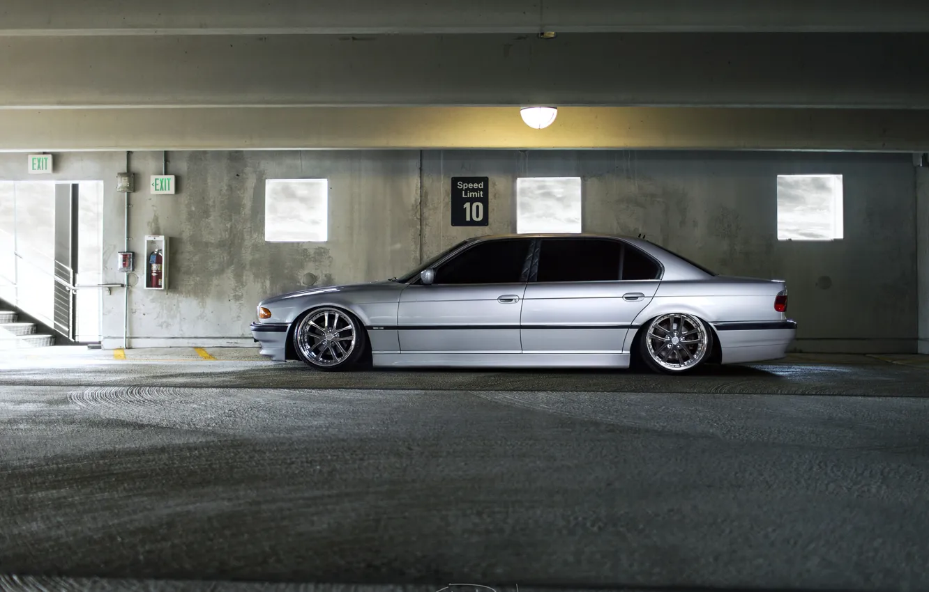 Фото обои BMW, Бумер, БМВ, tuning, Stance, E38, 740iL