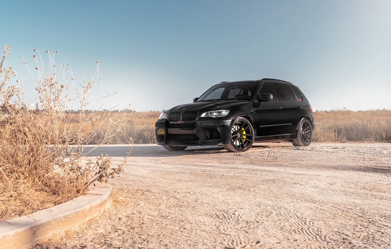 Фото обои BMW, Sky, Black, Background, X5M, Sight, E70