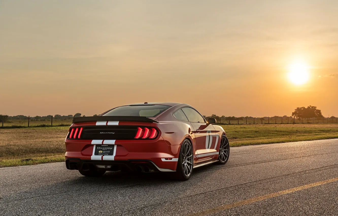 Фото обои car, Mustang, Ford, Hennessey, taillights, Hennessey Ford Mustang Heritage Edition