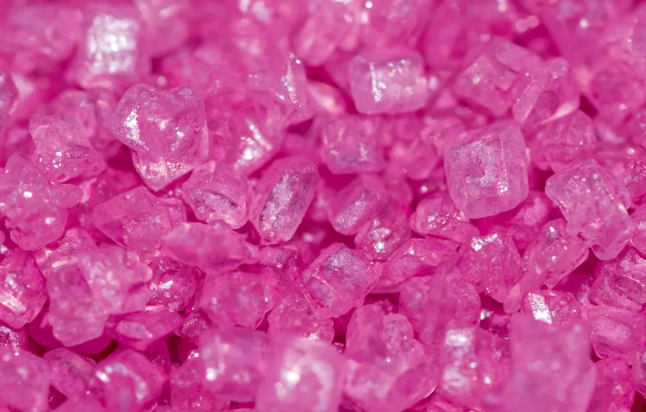 Фото обои макро, розовый, кристаллы