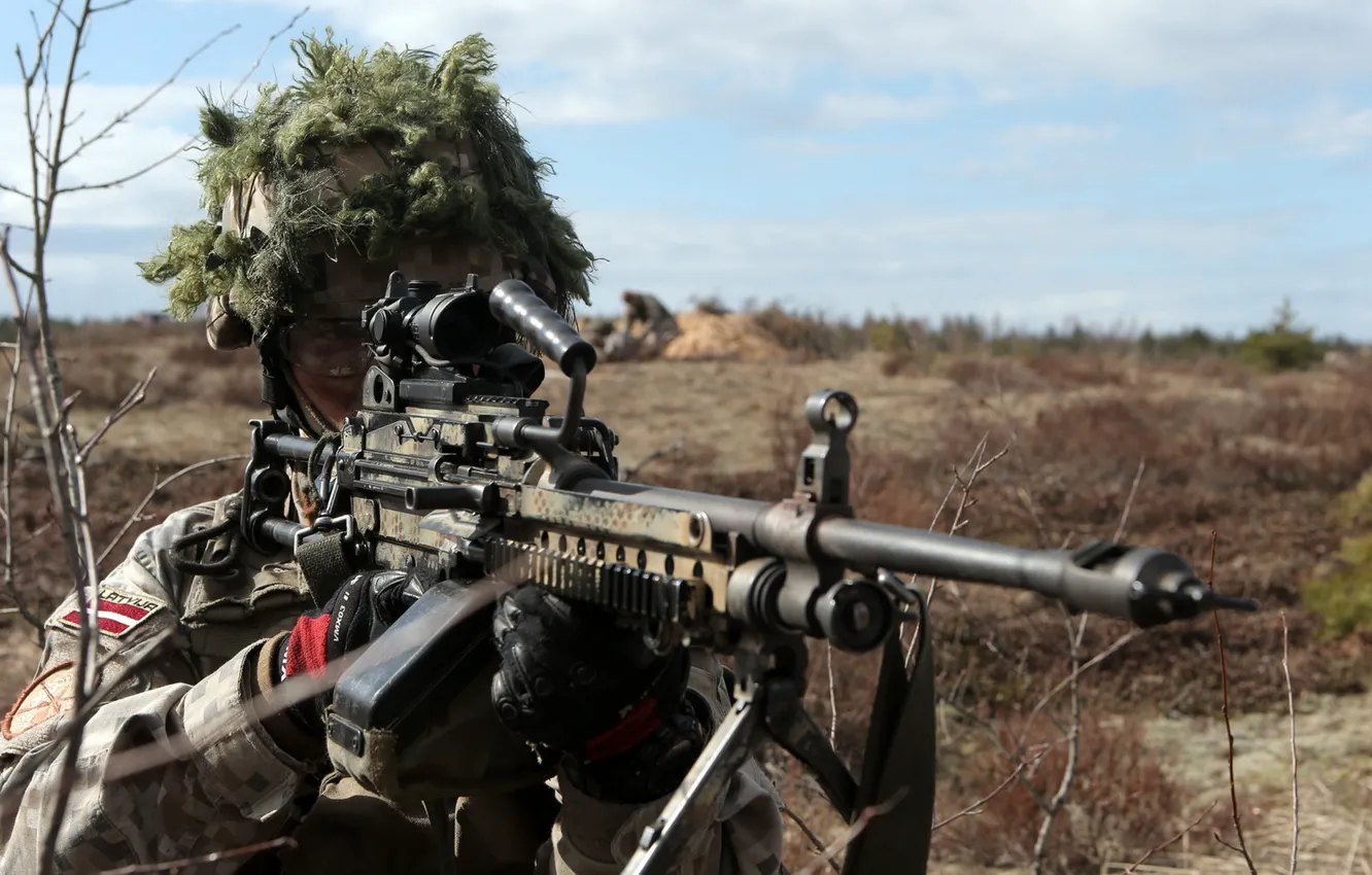 Фото обои оружие, армия, солдат, Latvian Army