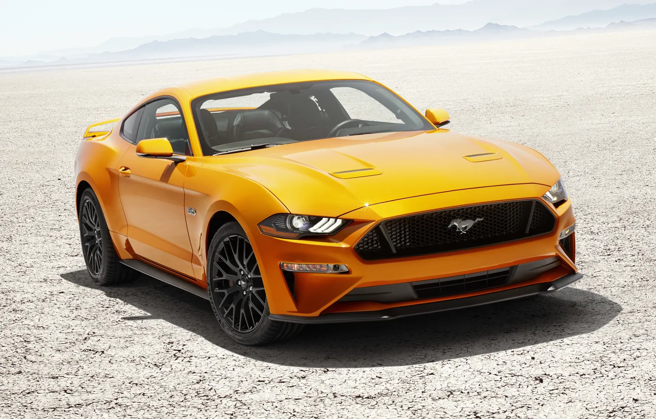 Фото обои Mustang, Ford, Fastback, Desert, 2017, V8