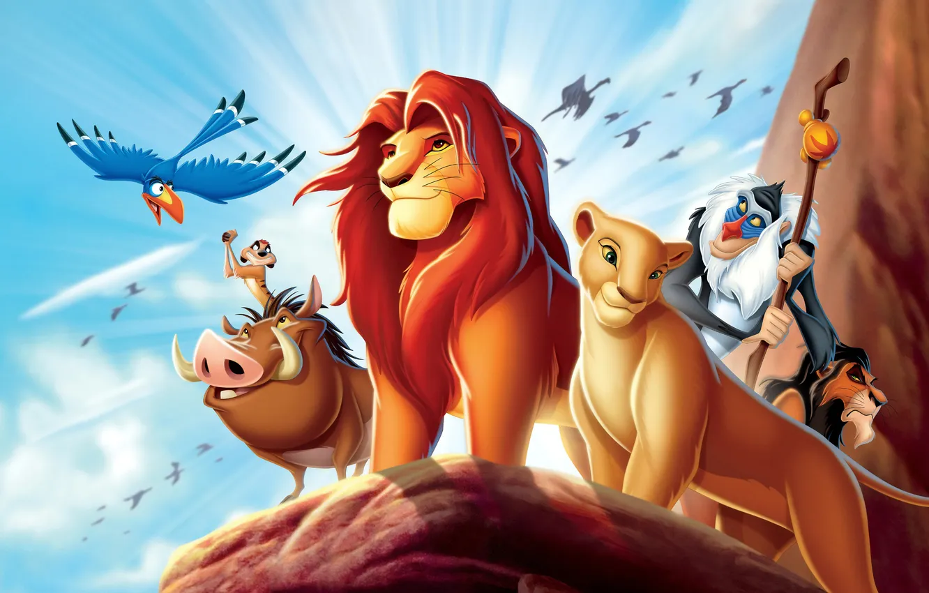 Фото обои Movies, The Lion King, Animation, Scar, Nala, Simba, Timon, Zazu